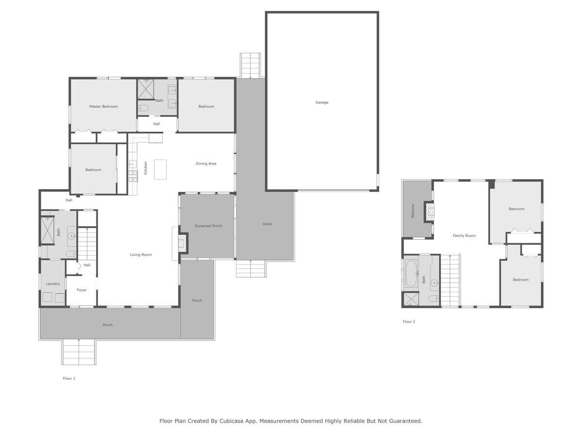 Complete floorplans for Forest House