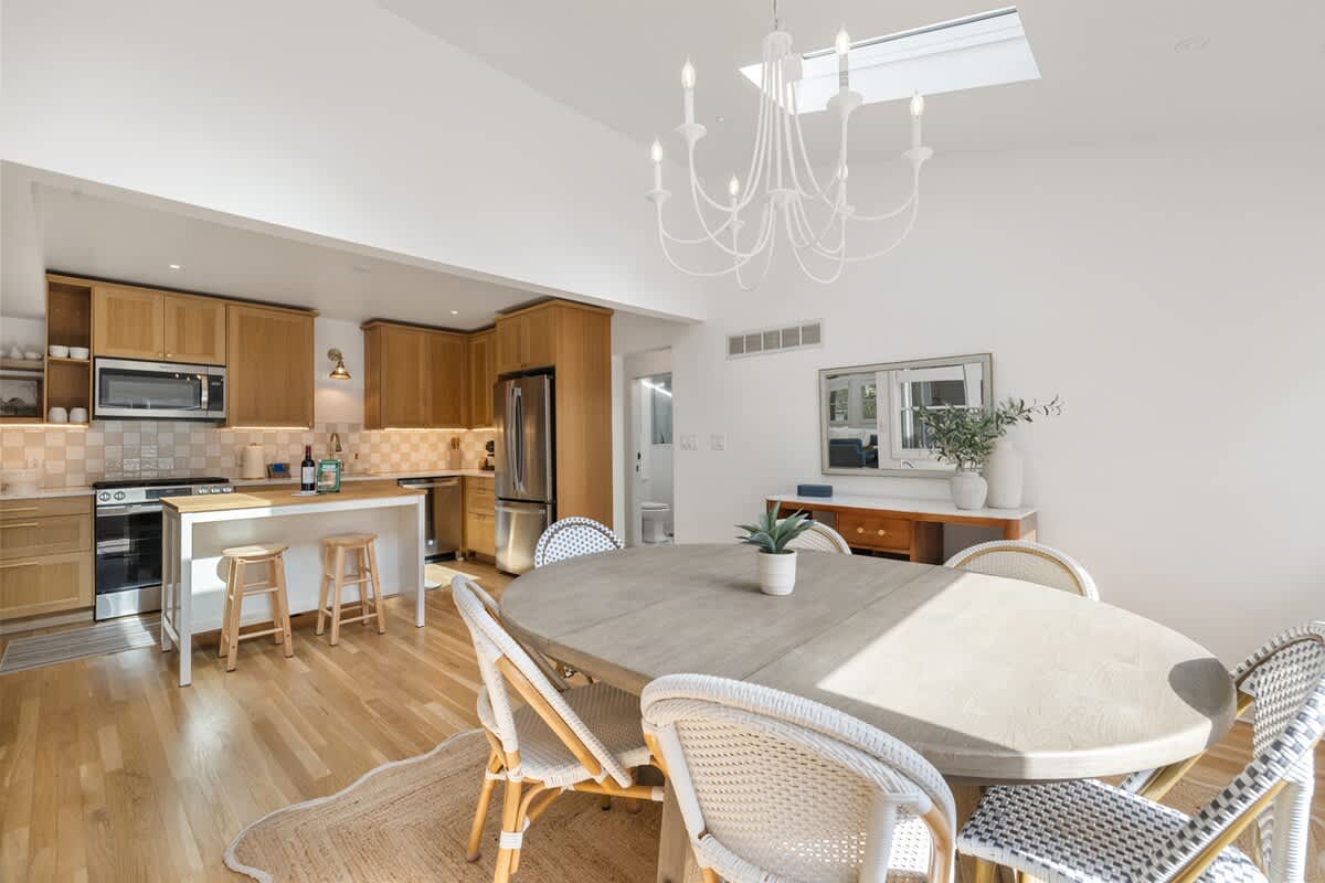 A modern kitchen and dining space made for togetherness.