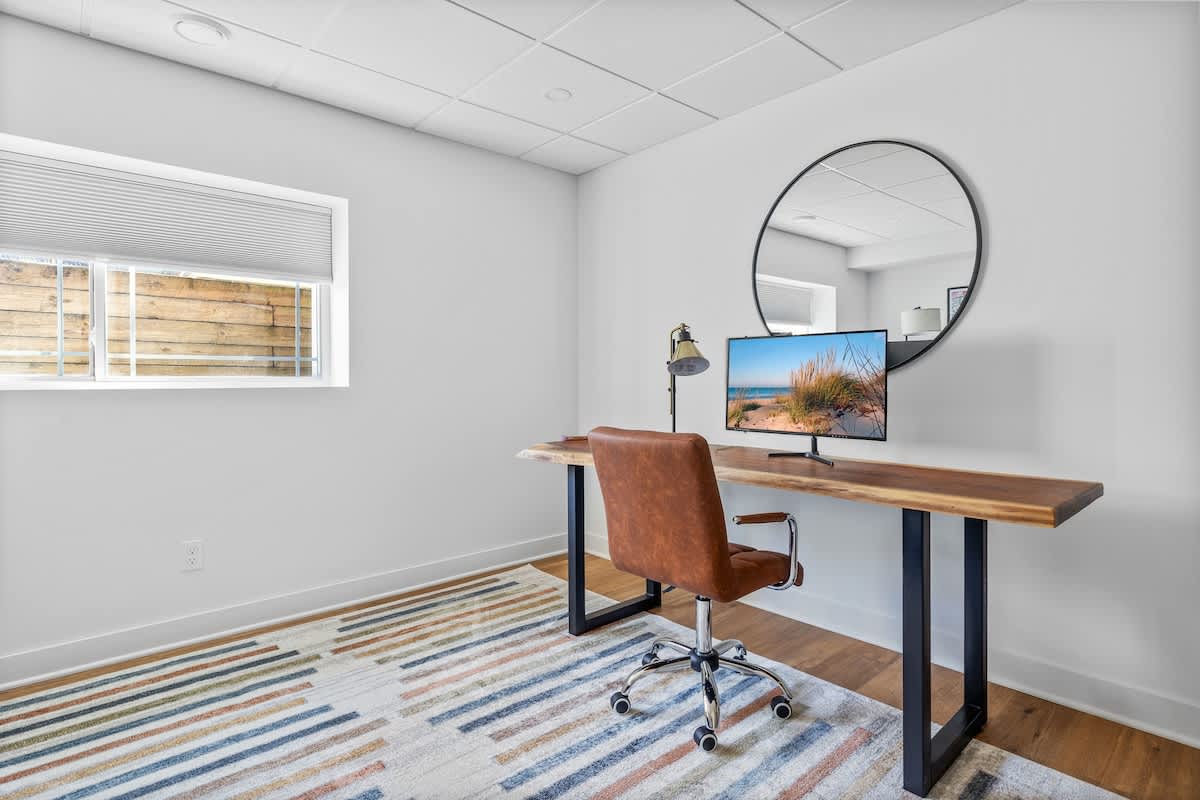 A quiet corner for remote work, homework, or grown-up quiet time.