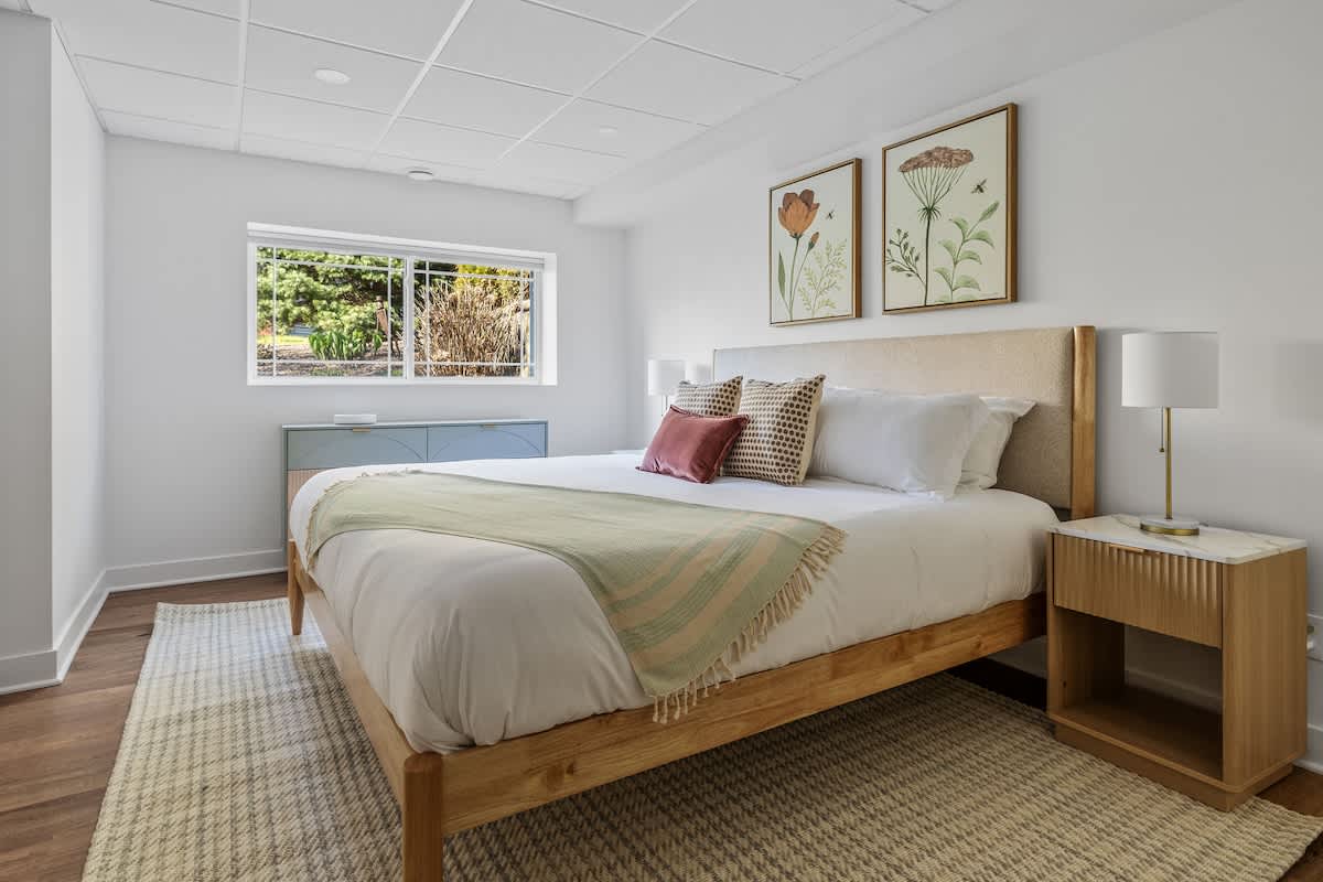 Bedroom 4 is on the lower level & has a king-size bed.