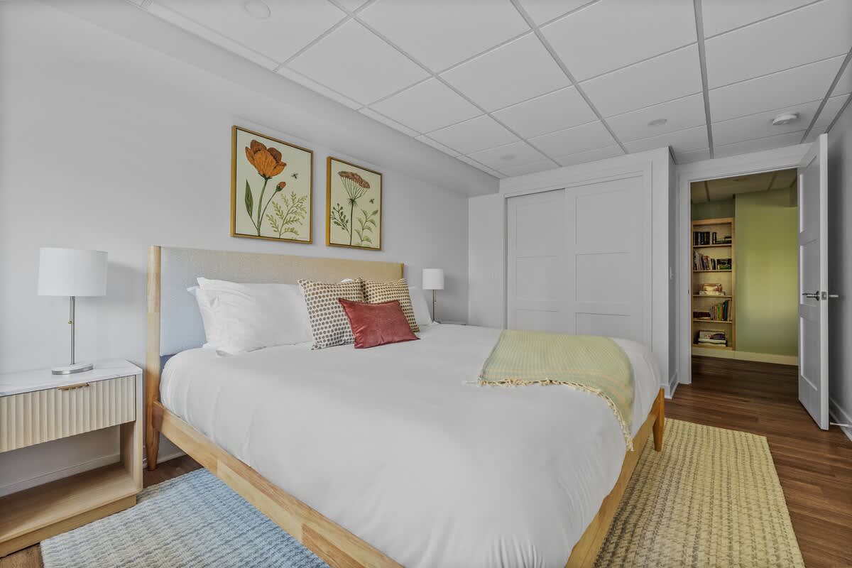 The coziest corner downstairs. Perfect for sleeping in and zoning out.