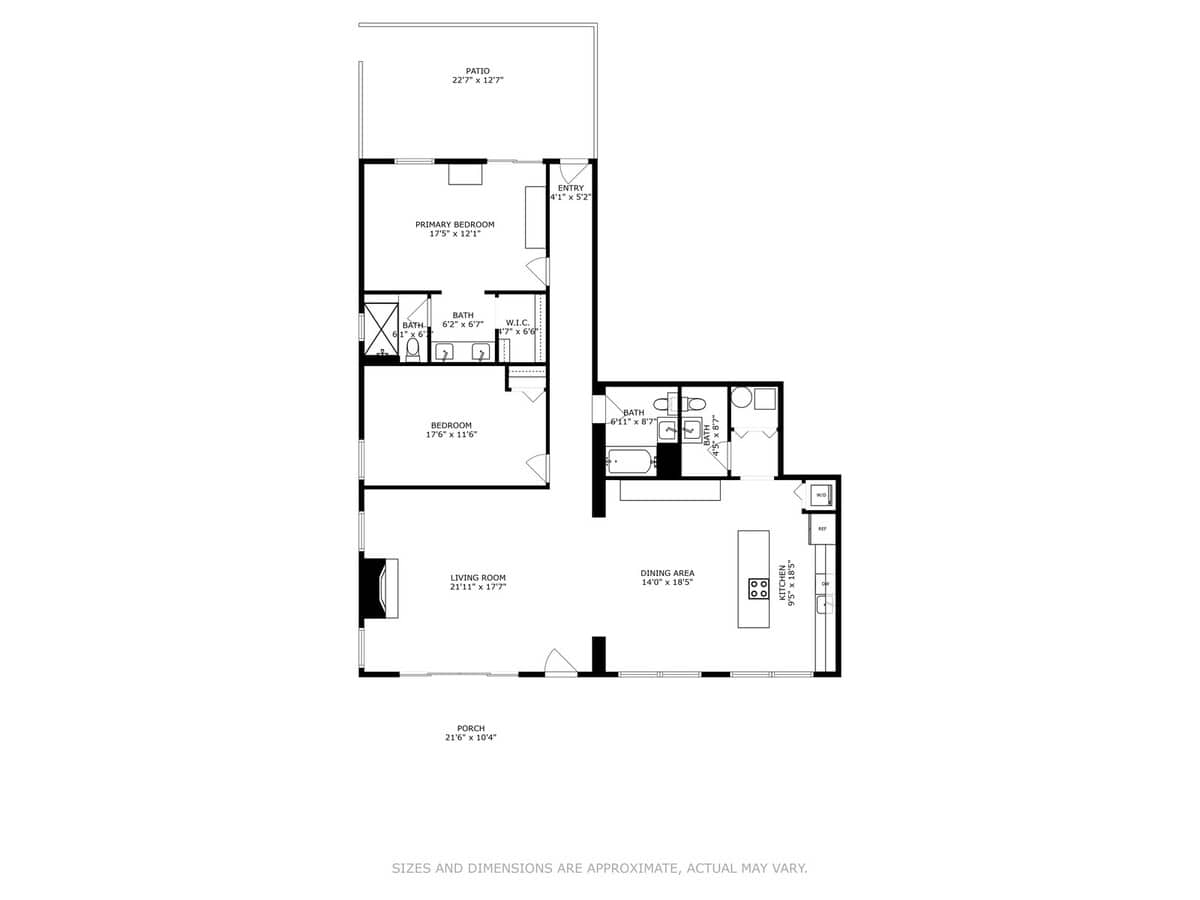 The Vineyard Loft's Floor plan.