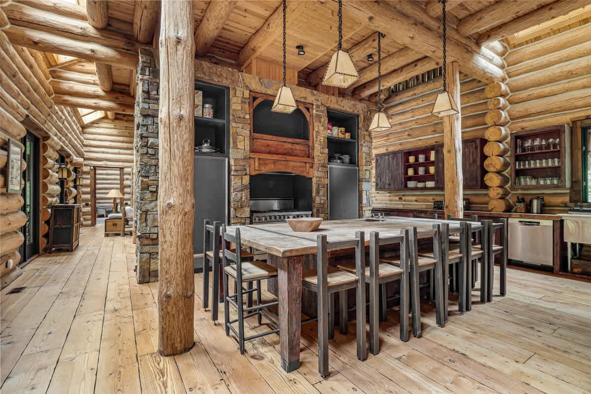 Wake up to fresh coffee and forest views from this cozy dining nook.