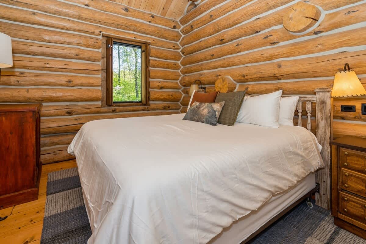 Bedroom 3 is on the upper level & has a king-sized bed.