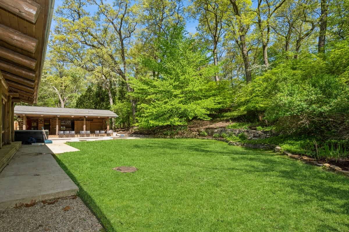 Spacious lawn for games, gatherings, and relaxing.