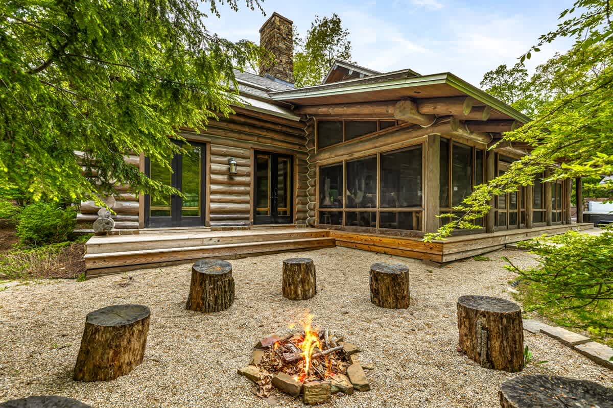 Morning coffee on the porch, s’mores by night.