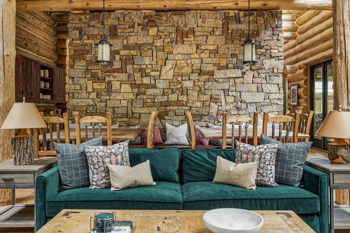 A warm blend of luxury and lodge, perfect for cozy nights and big dinners.