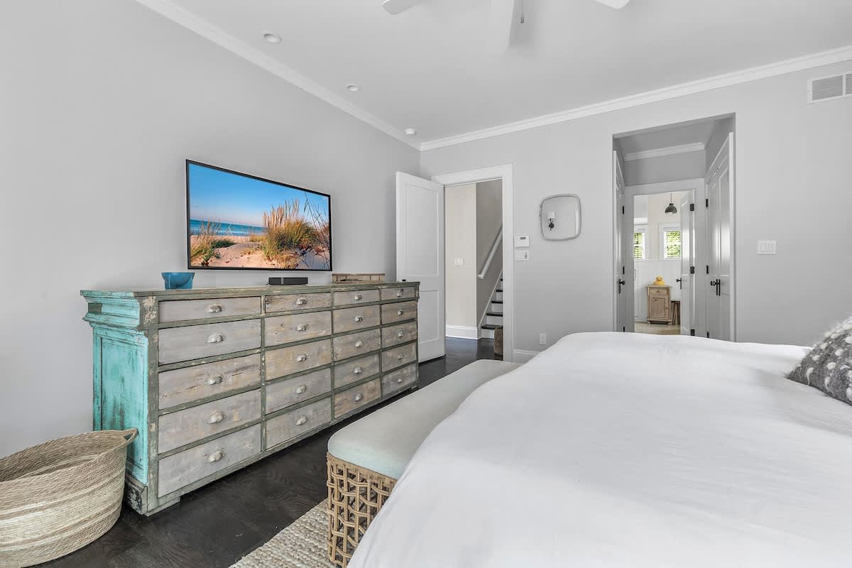 Sink into comfort, then stream your favorites from bed.