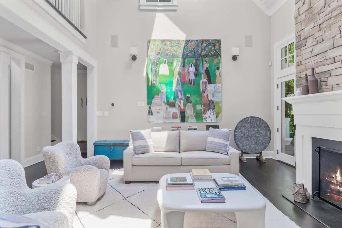 Art-forward elegance with room to relax, gather, and play.