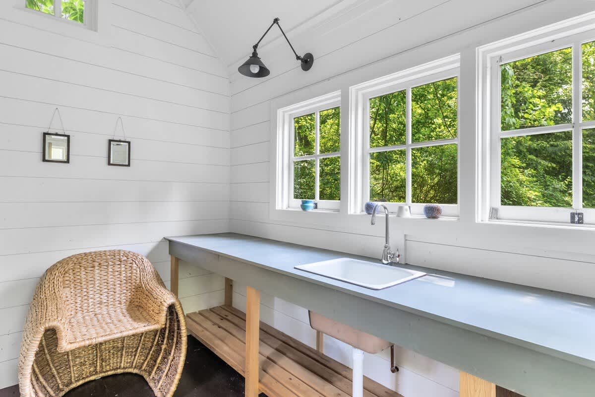 Peaceful space for potting or creating.