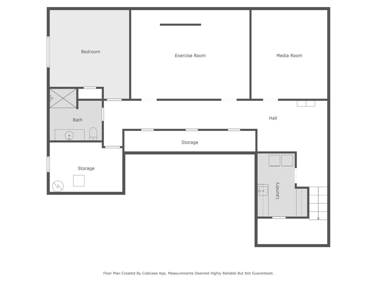 The Ponchartrain's lower level floorplan