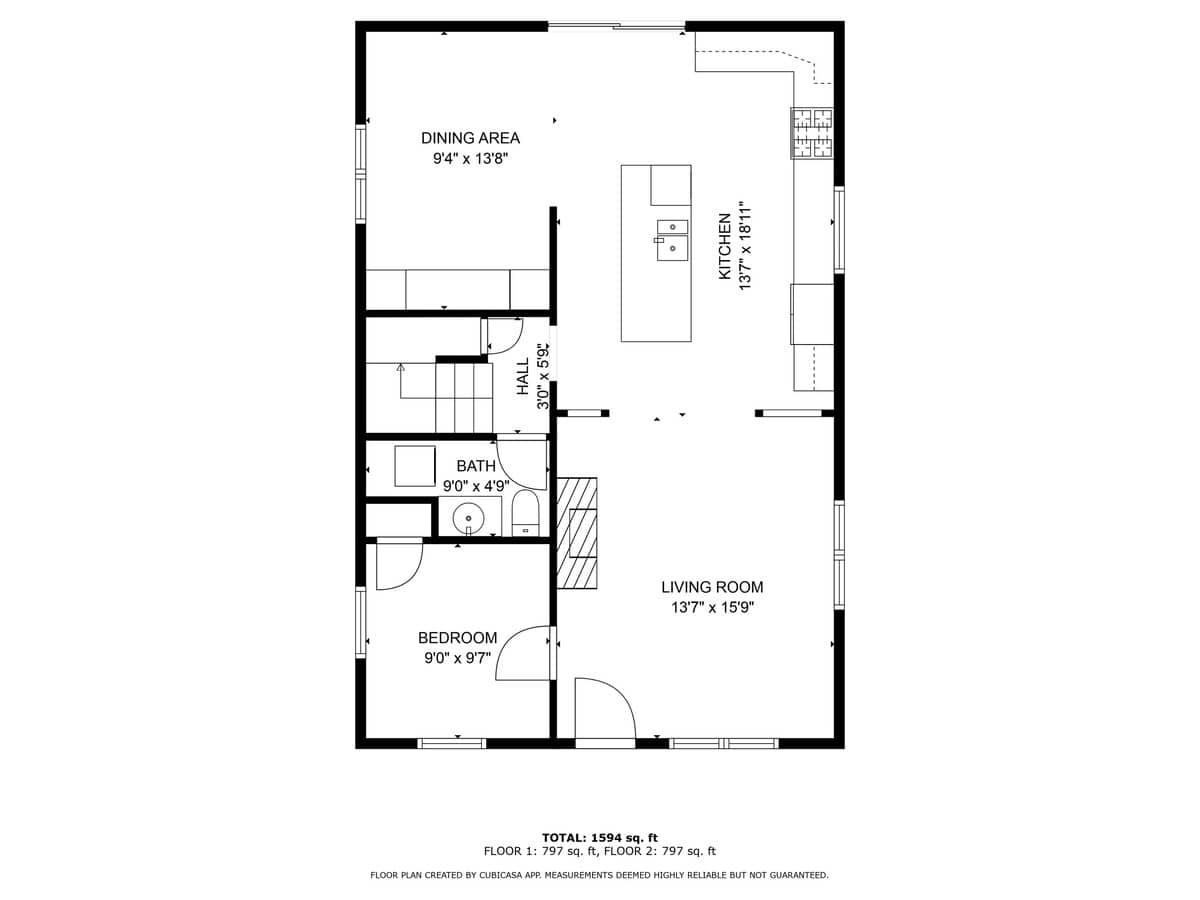 Three Fields Farm House 1st Floor Plan.