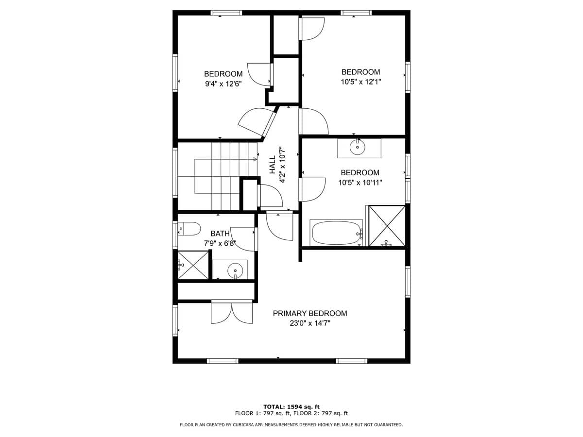 Three Fields Farm House 2nd Floor Plan.