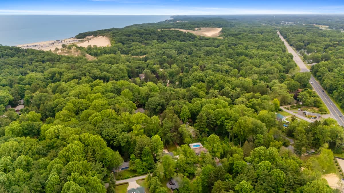 Nestled in the woods, just minutes from Lake Michigan.
