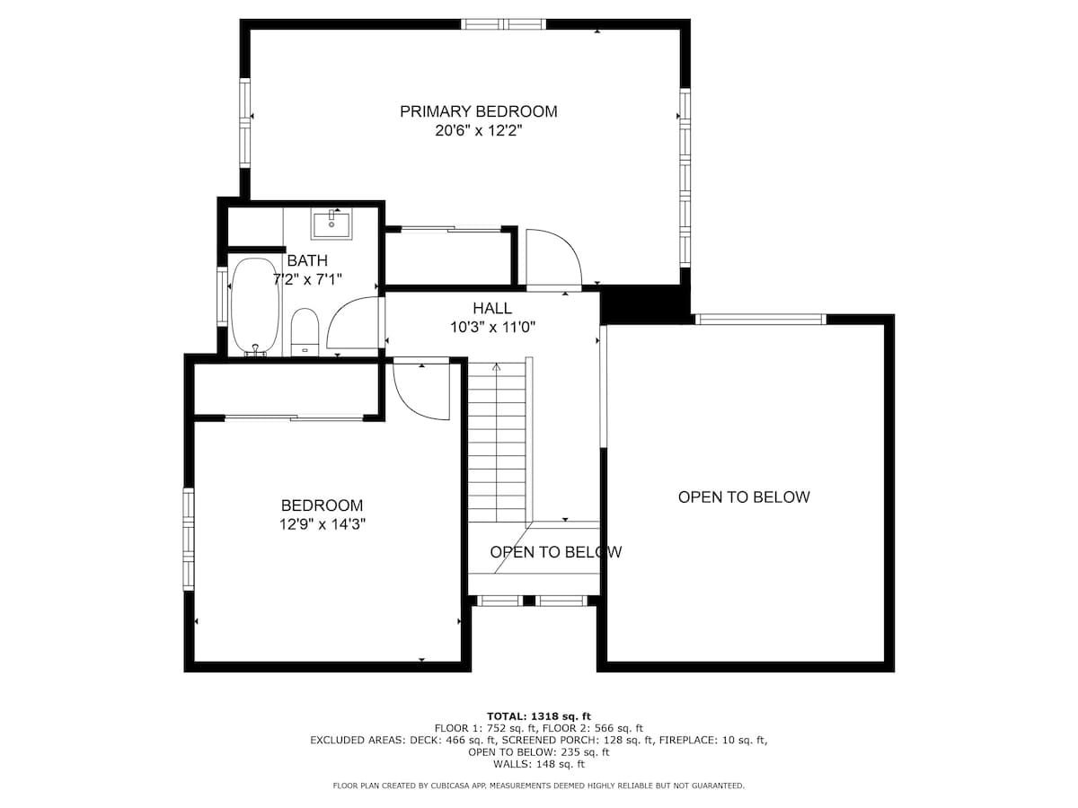 La Maison du Lac's 2nd Floor Layout.