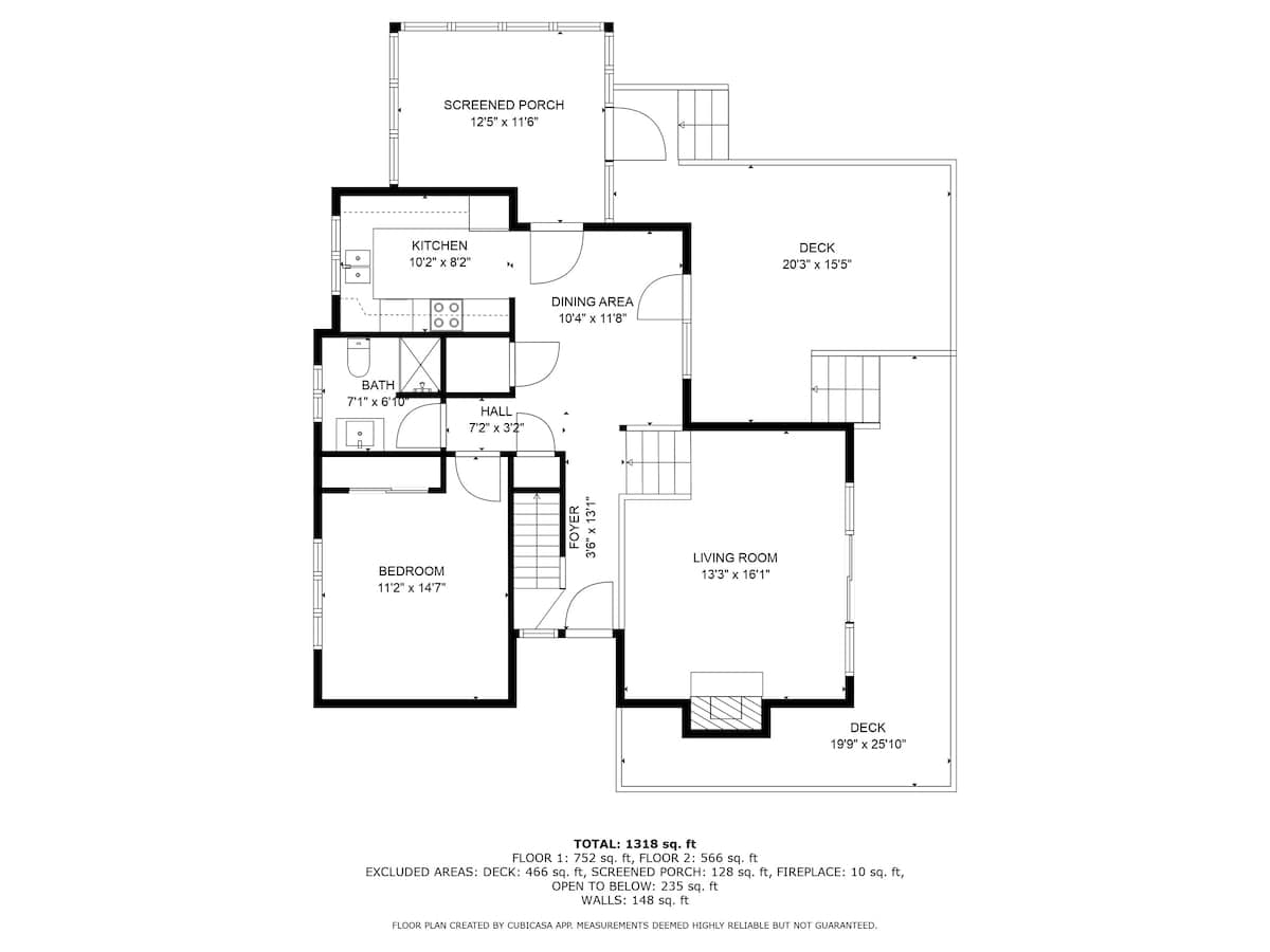 La Maison du Lac's 1st Floor Layout.