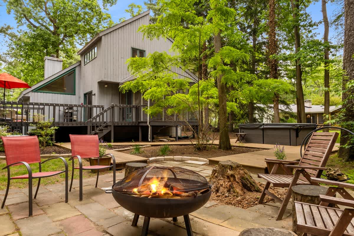 Sip, sit, and savor the moment by the crackling fire.