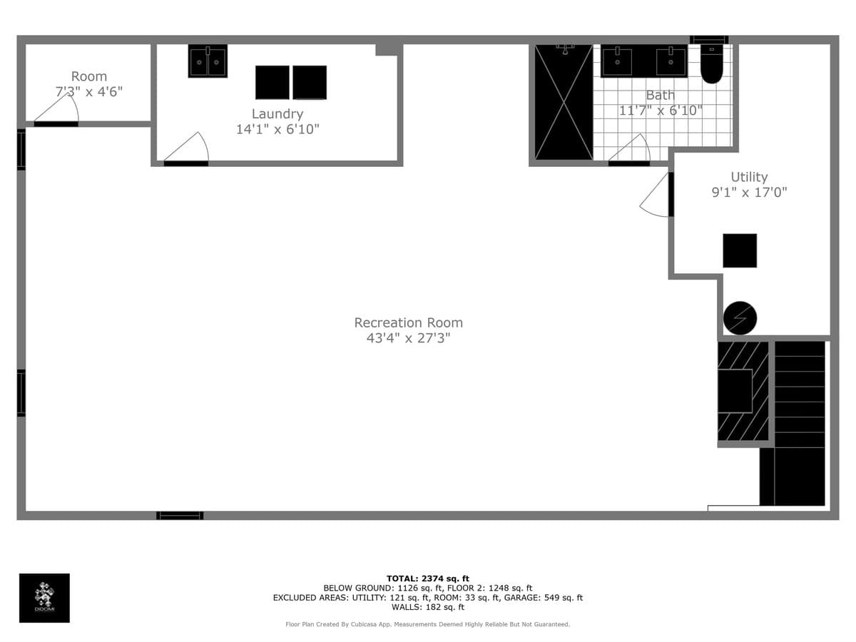 Rocky Gap Getaway Lower Level Lay out