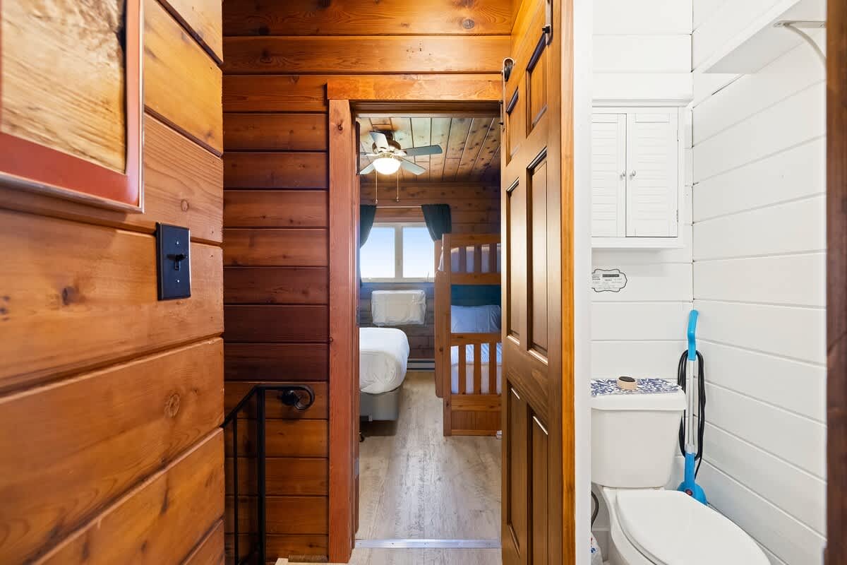 Our home is arranged for unrushed mornings before heading outside.