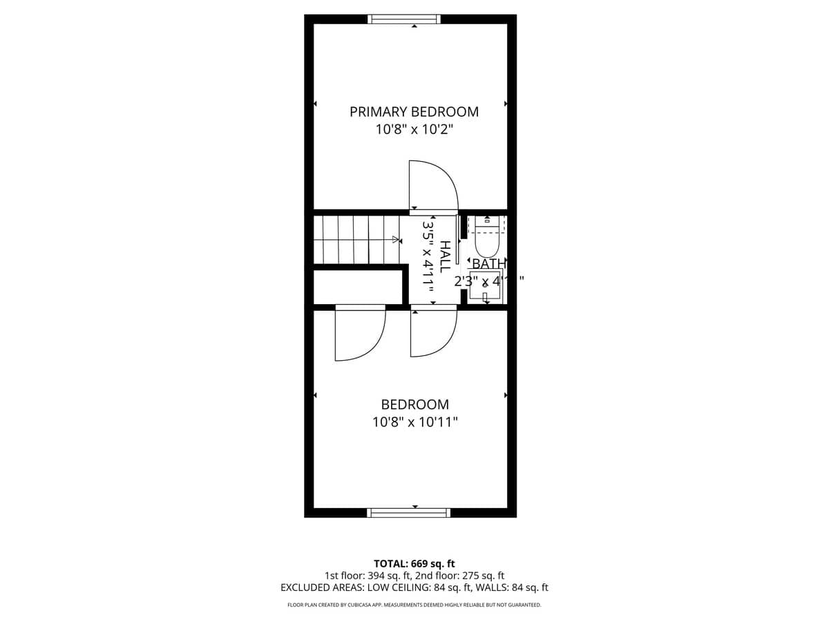 Leila's Chalet 2nd Floor Layout.