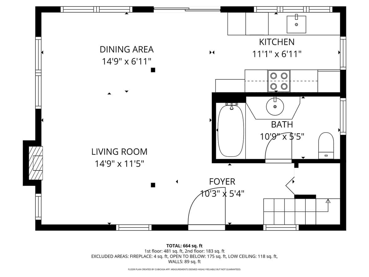 The Cottage 1st Floor Layout.