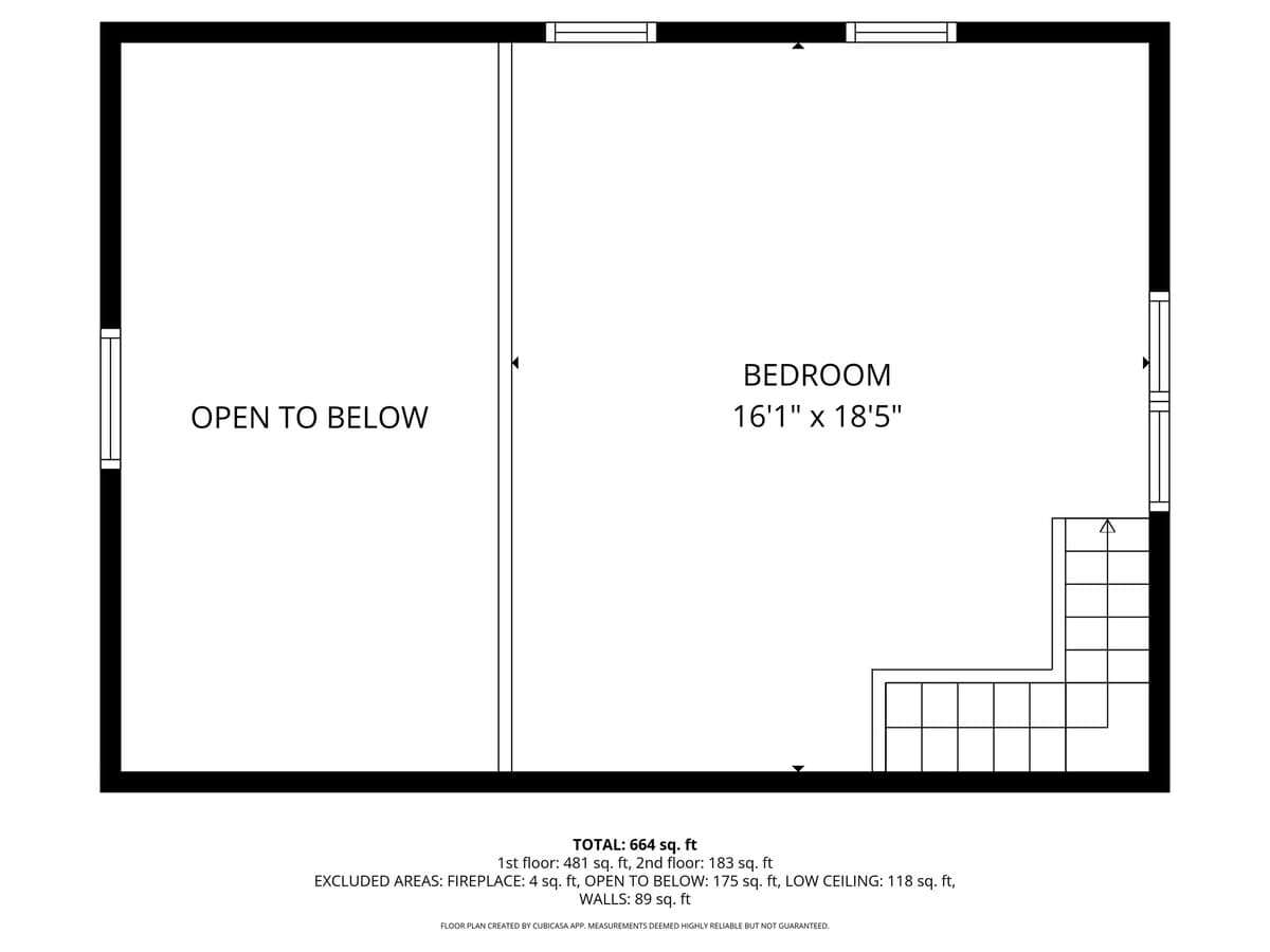 The Cottage 2nd Floor Layout.