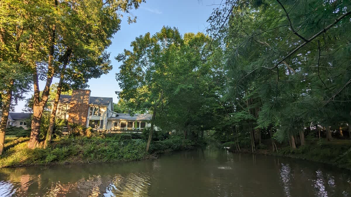 Relax by the creek and enjoy peaceful, wooded water views at Berrywood Farm.