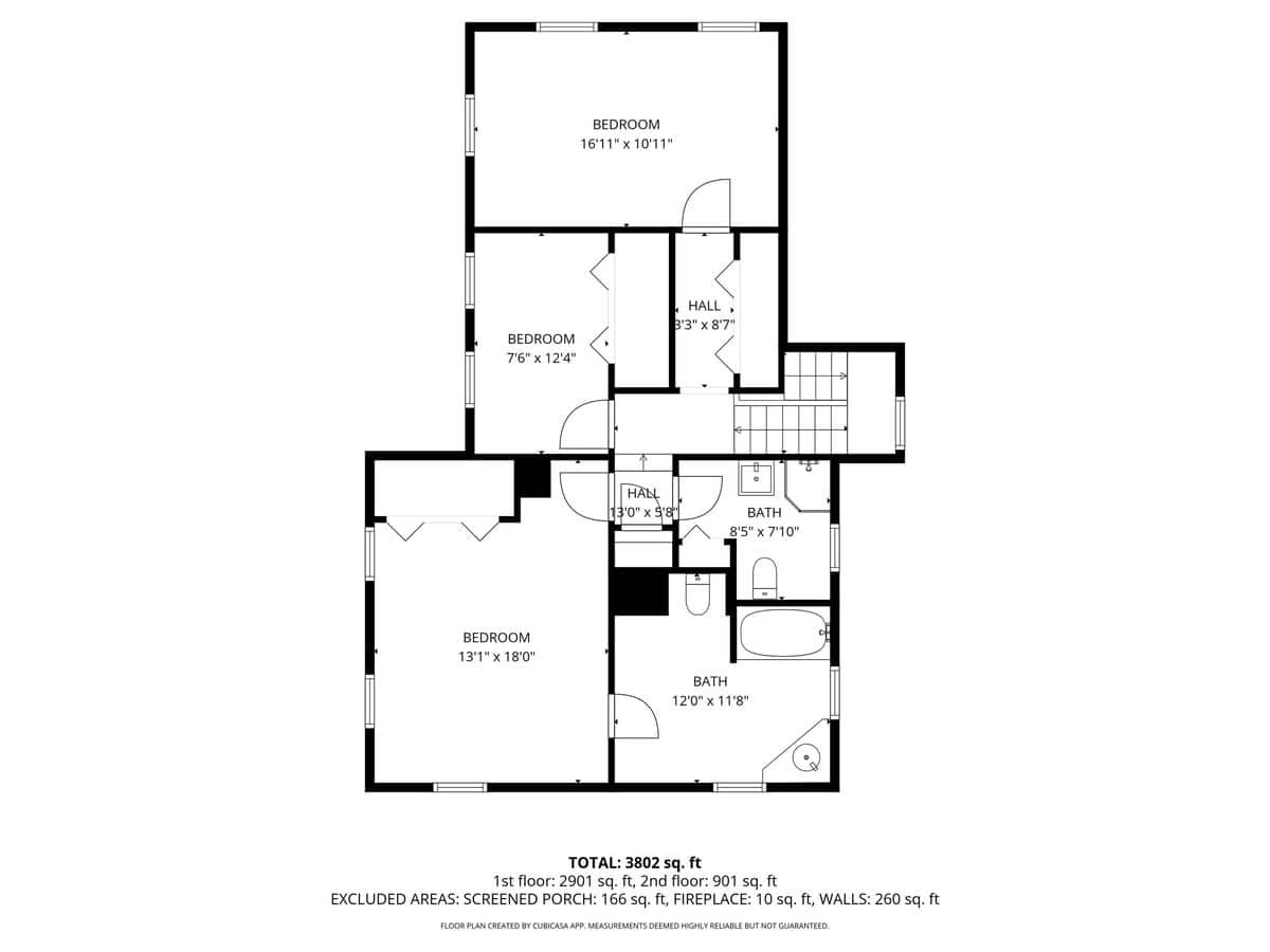 The Farmhouse 2nd Floor Layout.