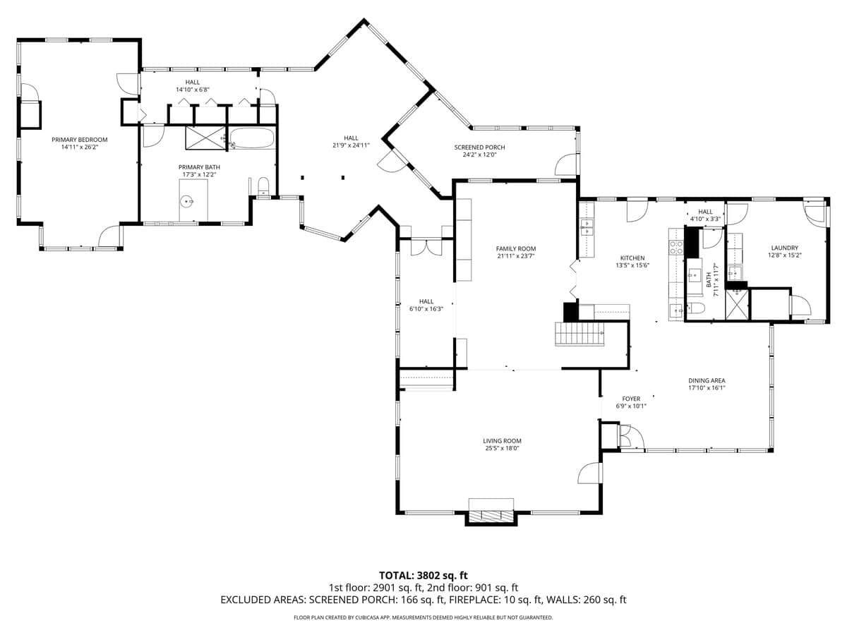 The Farmhouse 1st Floor Layout.
