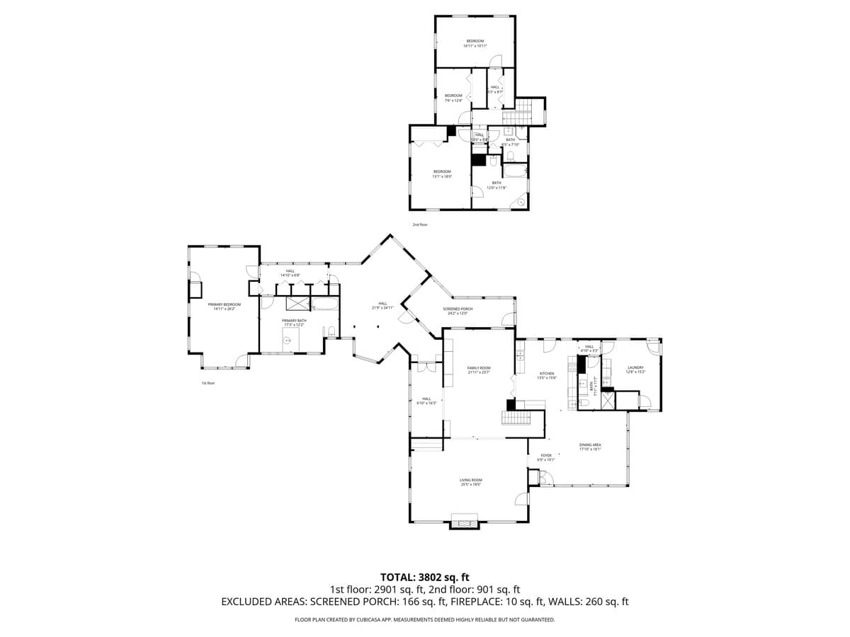 The Farmhouse 2nd Floor Layout.