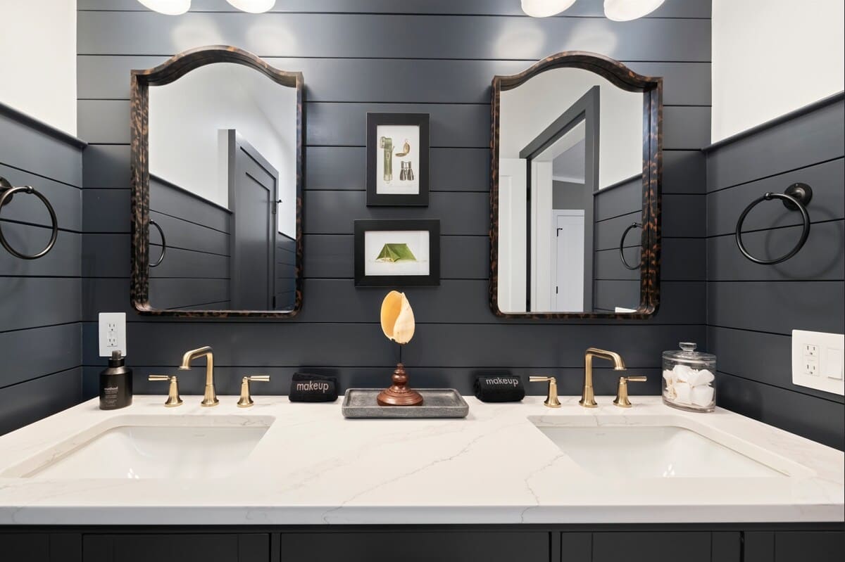 A refined double vanity - it's what every couple needs.