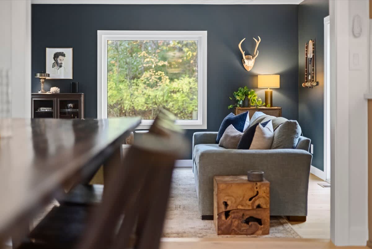 A moody corner of The Woodsmen, set apart for quiet moments.