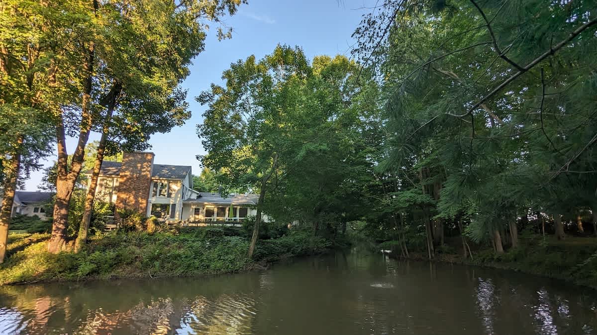 Relax by the creek and enjoy peaceful, wooded water views at Berrywood Farm.