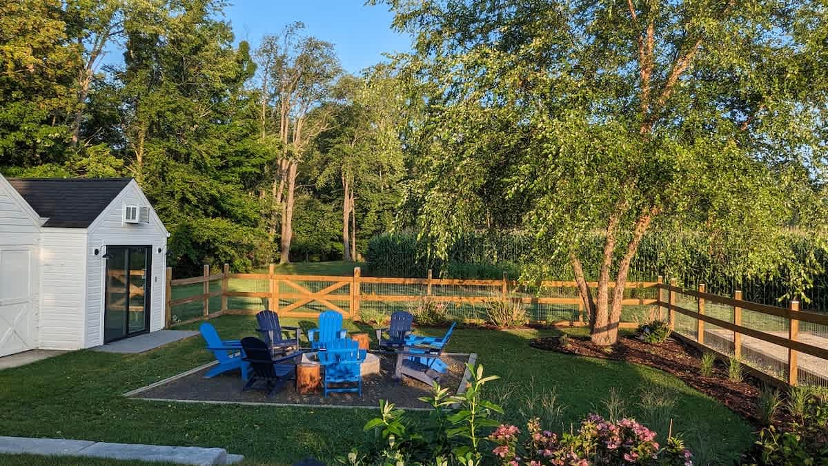 Golden-hour fireside moments await at Berrywood Farm.