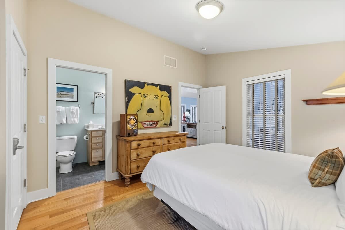 The signature suite is paired with a private bath for extra ease.