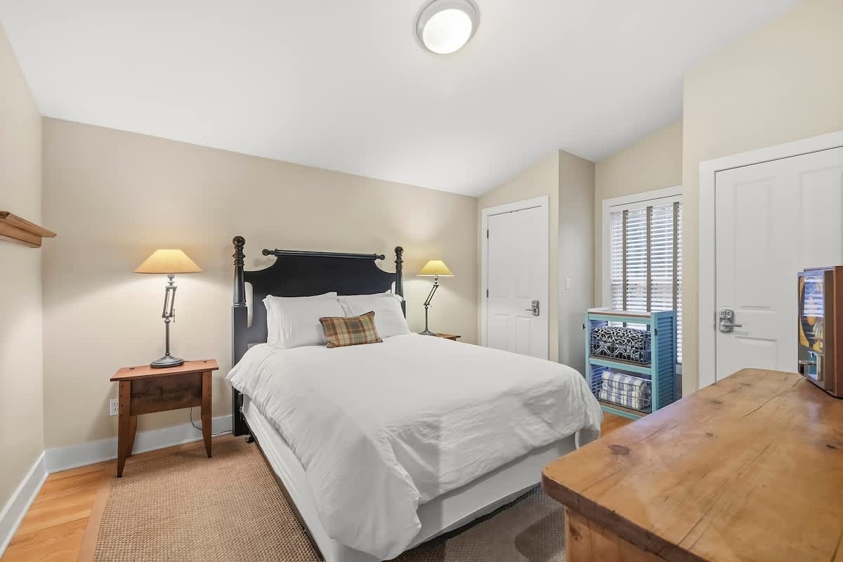 The signature suite is on the main level and has an attached private bath.