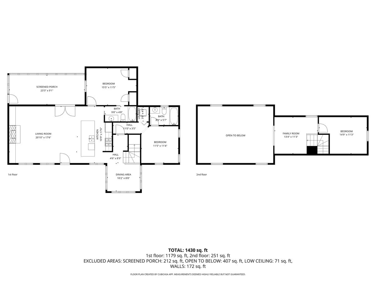 Star Cottage's Floor Plan.