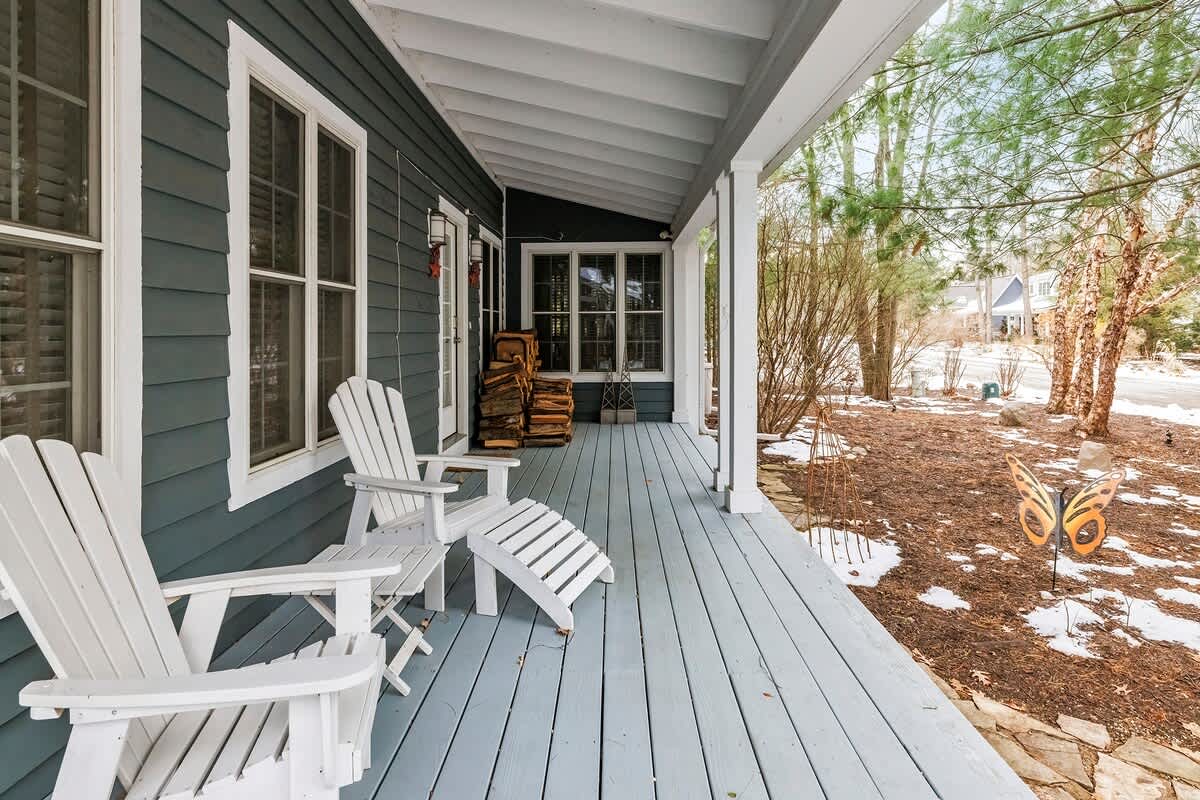 Ease into Harbor Country days on the front porch oversized.