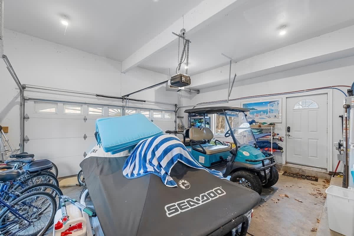 Gear up for beach days with space for bikes, toys, and lake gear.