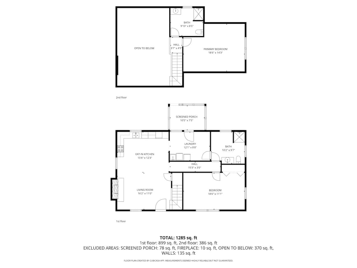 County Line Cabin's Floor Plan.