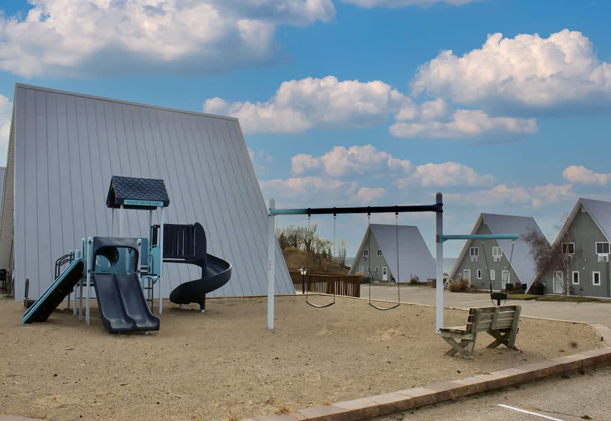 Let the kids climb, slide, and swing at the community playground.