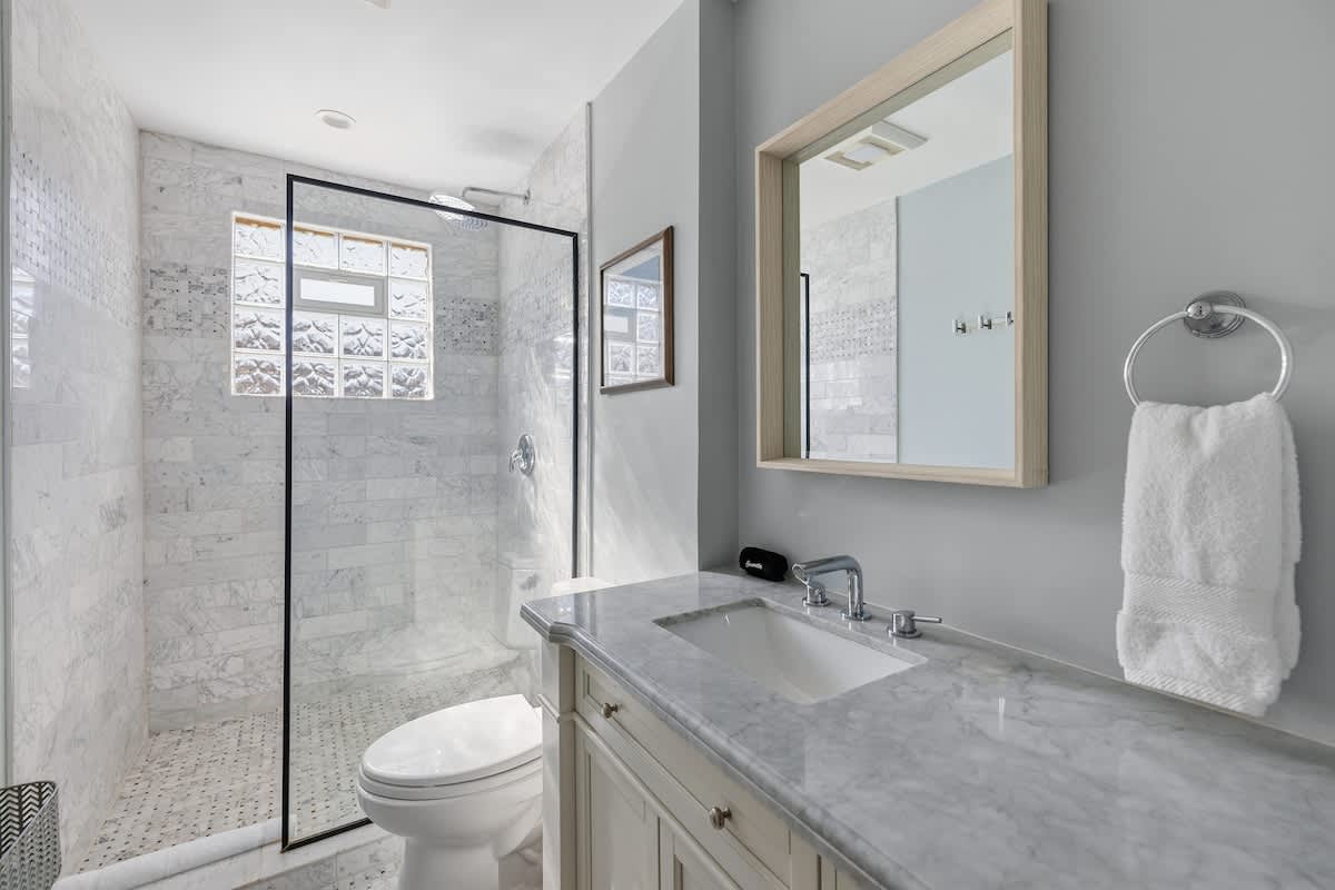 The cottage has 3.5 very beautifully restored bathrooms.