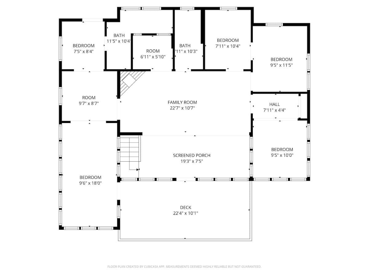 Barefoot Cottage 2nd Floor Plan.