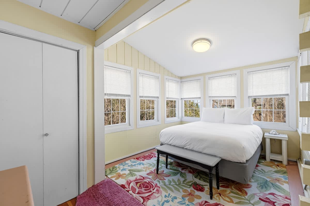 Bedroom 3 is on the upper level and has a queen-sized bed.