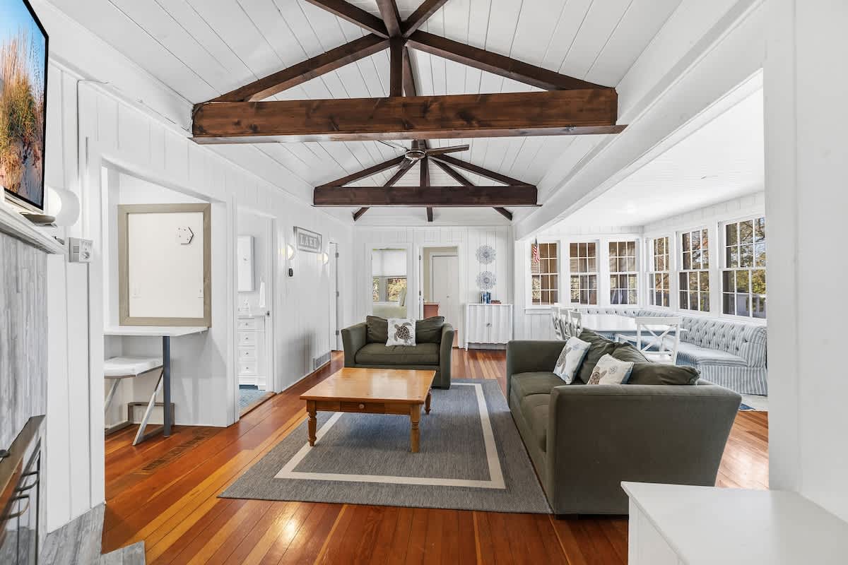 A great room is a great place for stories, games and time well spent together.