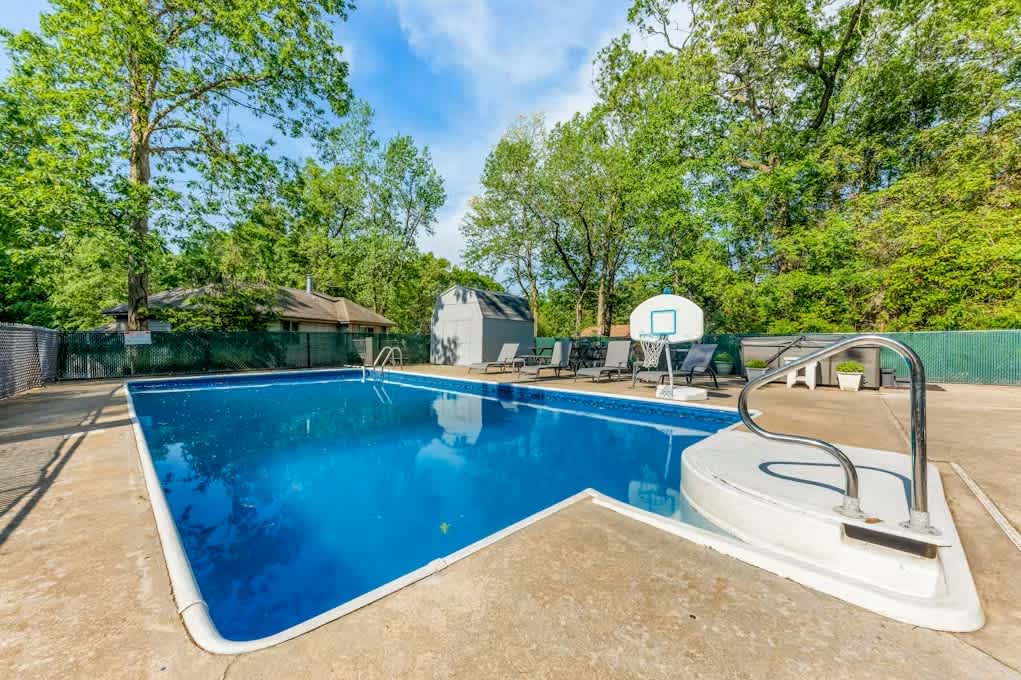 We have a sparkling seasonal pool for sunny Grand Beach days.