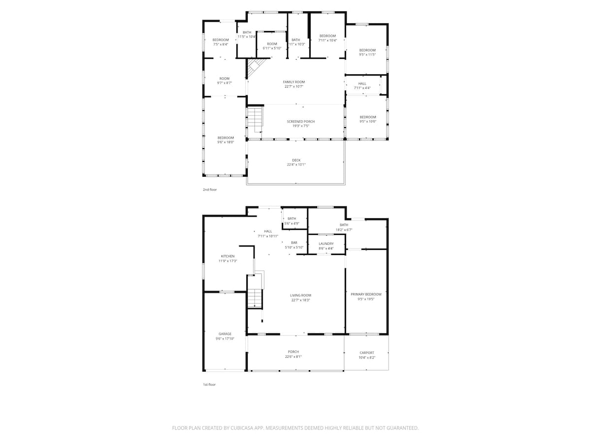 Barefoot Cottage Floor Plan Layout.