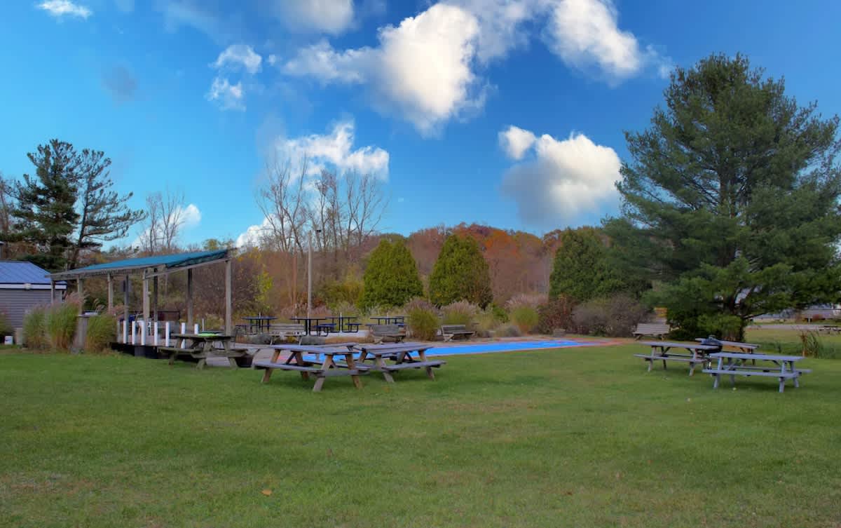 Big group that needs a big meal space? Our outdoor picnic area can handle that.