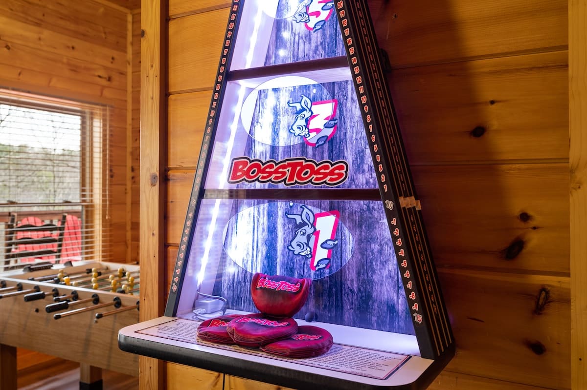 Boss Toss is a wall-mounted version of cornhole and is a major hit!