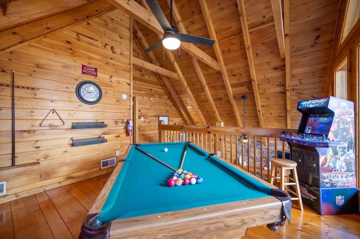 Loft game room area